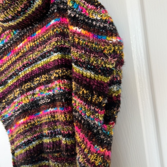 ANTHROPOLOGIE warm turtleneck SWEATER/PONCHO with 2 arm holes. It is a size M/L - Picture 3 of 8